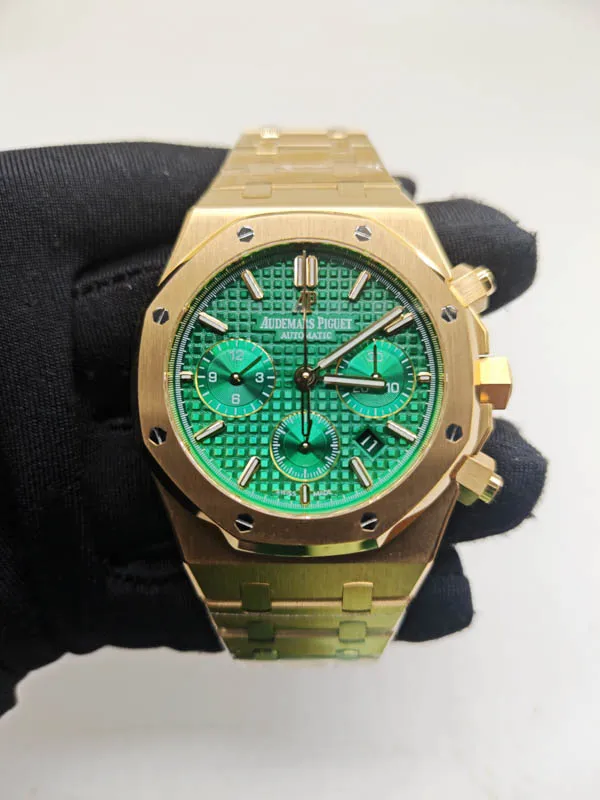 Reloj Audemars Piguet Royal Oak Chronograph Gold Yesil Eta